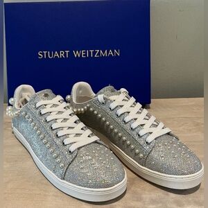 Stuart Weitzman Goldie Sneakers  Size 7.5.  New In Box & Just Waiting Fo…